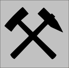 Holzkreuz symbol Bergmann